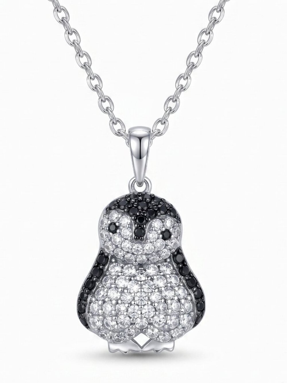 Penguin Necklace - 925 Sterling Silver Charmed Aroma Penguin Collection